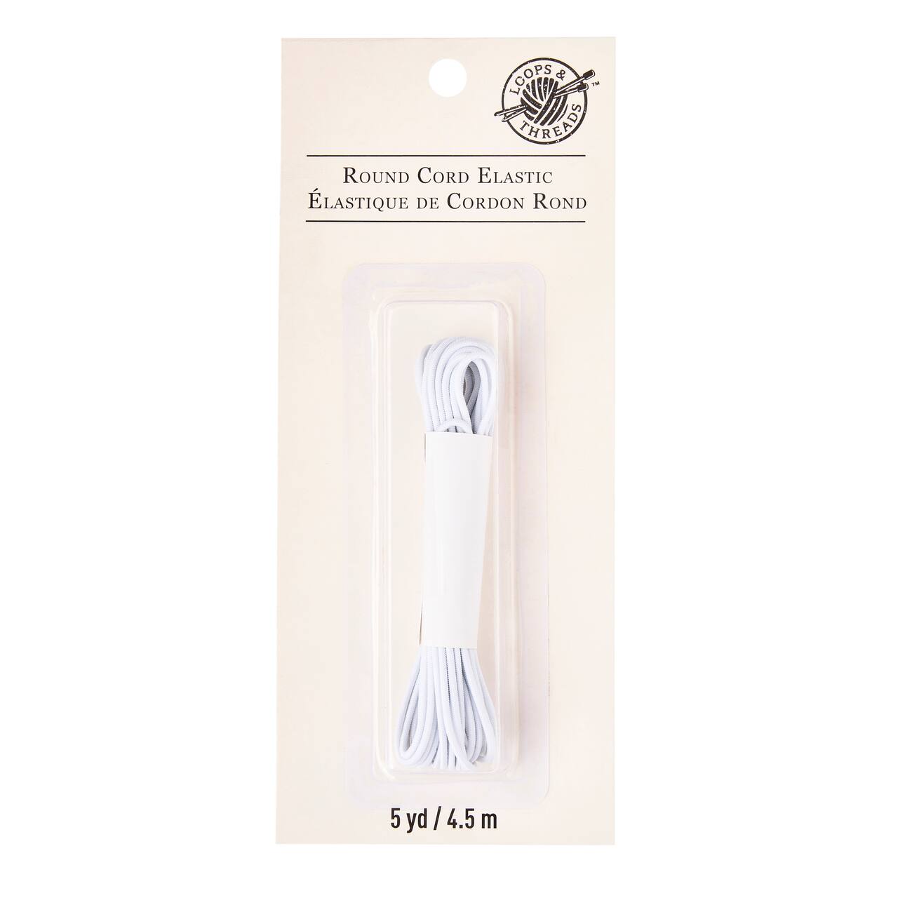 12 Pack: White Round Cord Elastic by Loops & Threads™